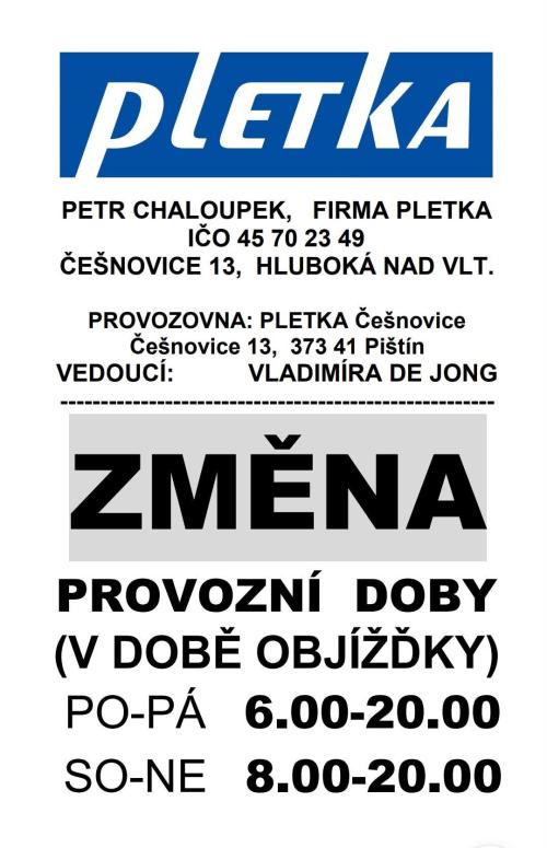 leták firma Pletka
