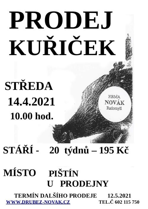 plakát prodej kuřiček