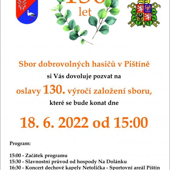 plakát SDH Pištín
