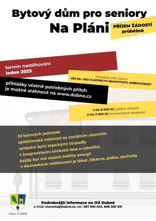 leták Bytový dům