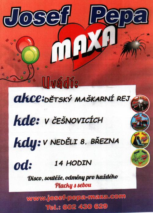 plakát maškarní
